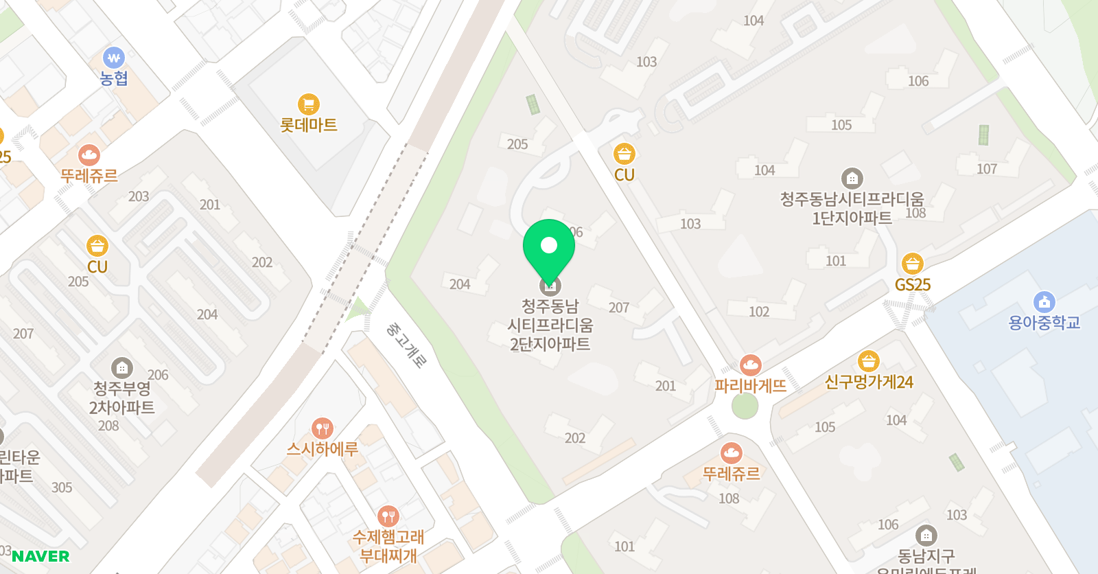 셀파 우등생교실 시티프라디움2차 교실 위치