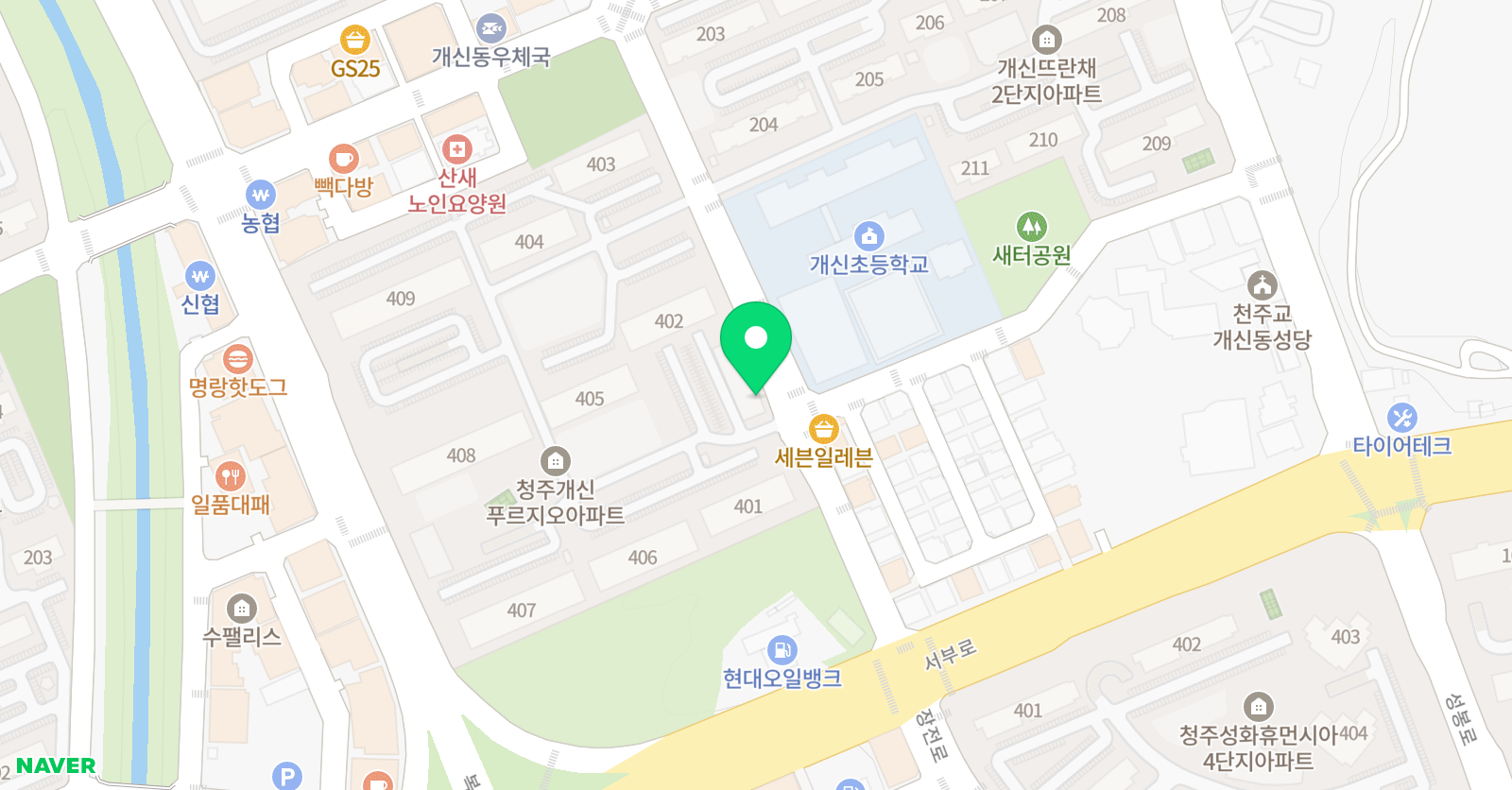 유니팝 미술 개신센터 위치