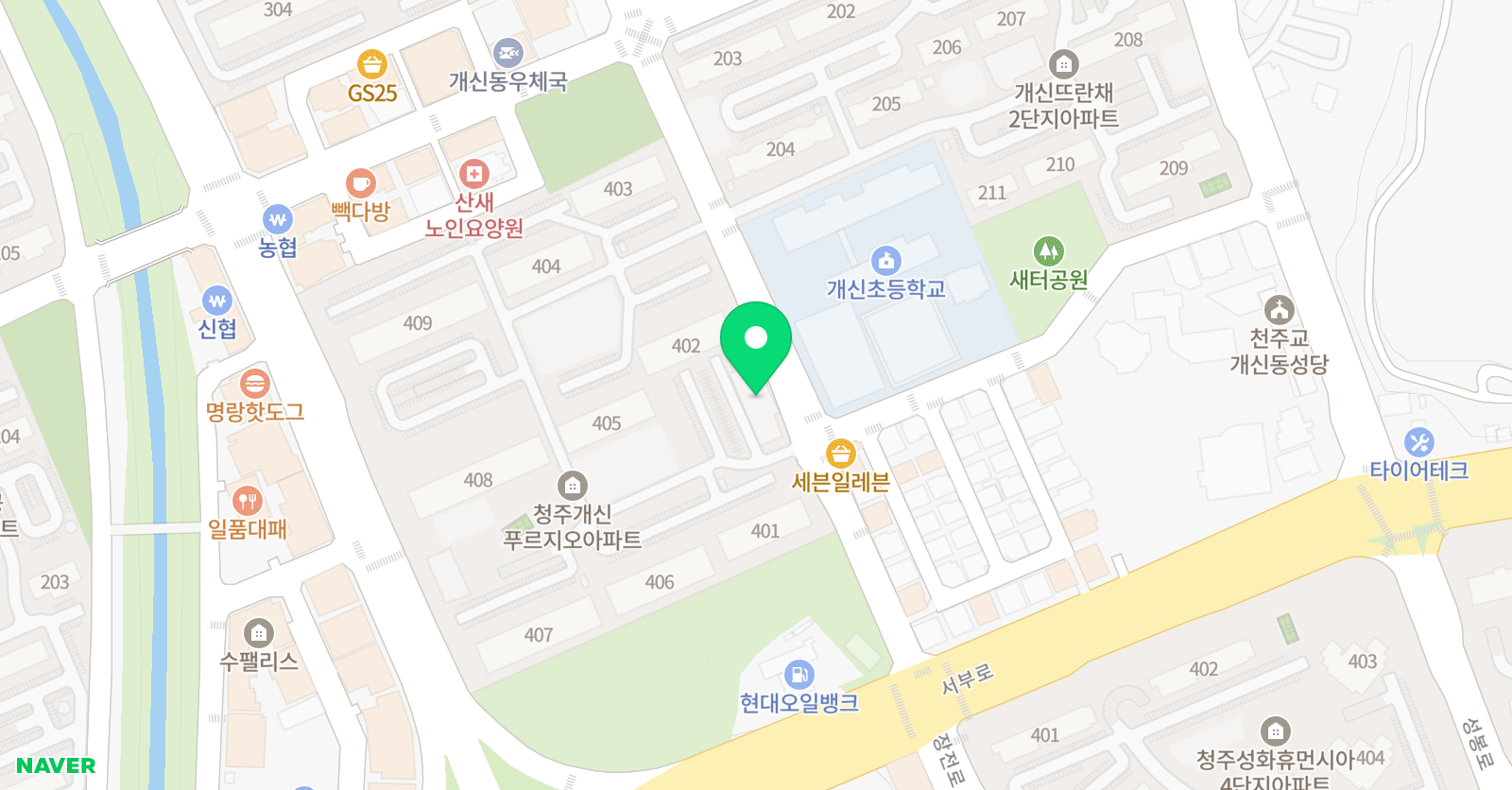 빨간펜 수학의달인 개신점 위치