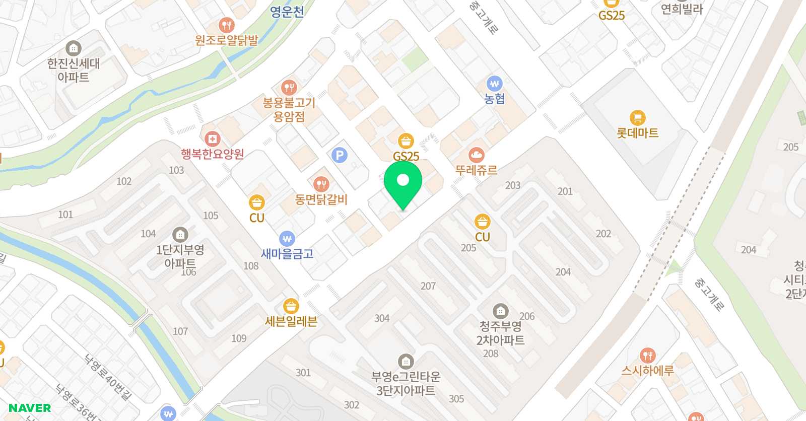 한백 학원 위치