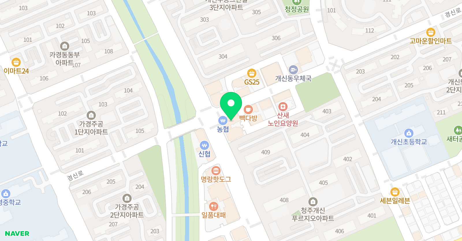 개신 태권도 위치