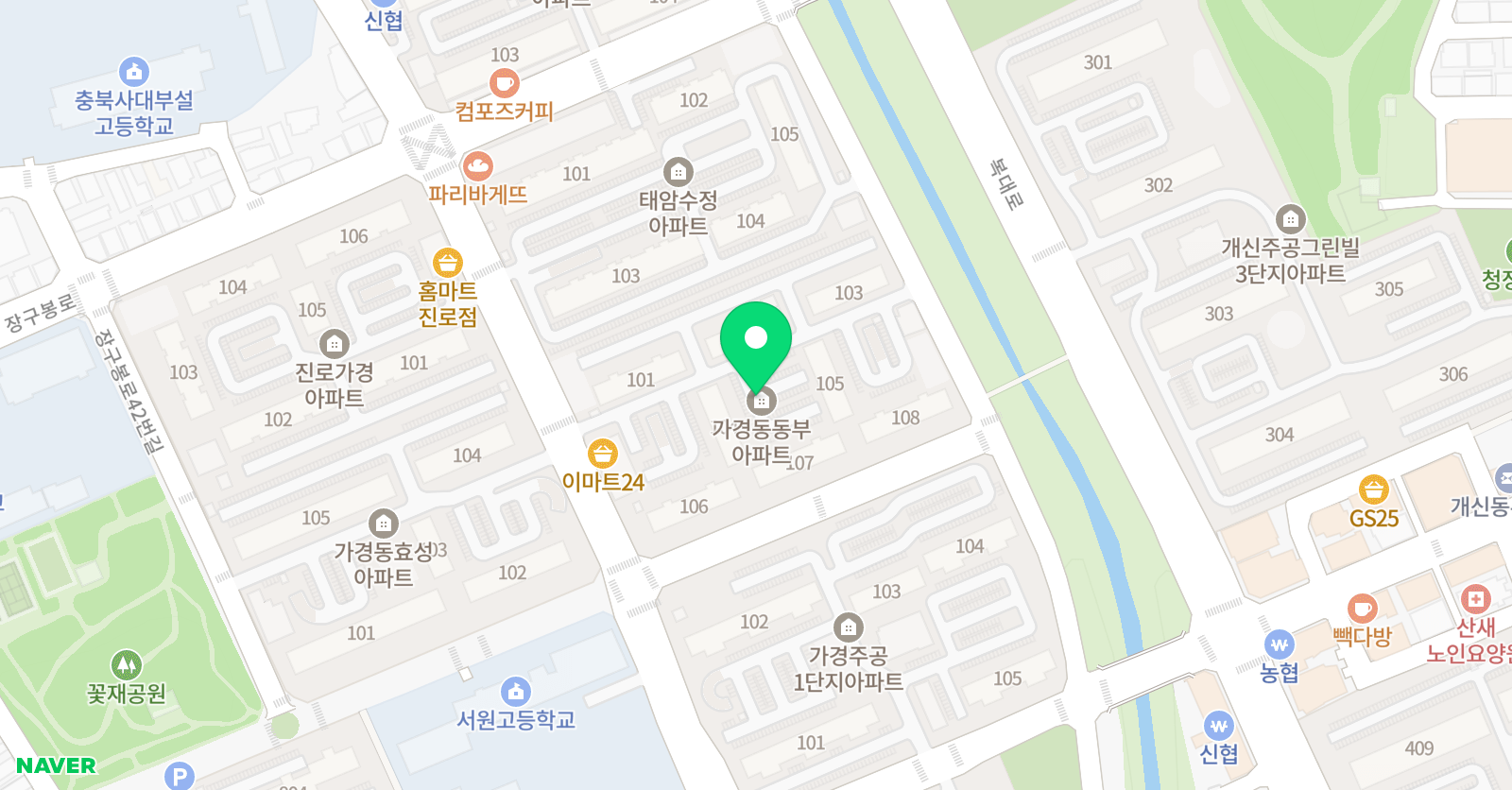 해피써니 잉글리쉬학원 위치