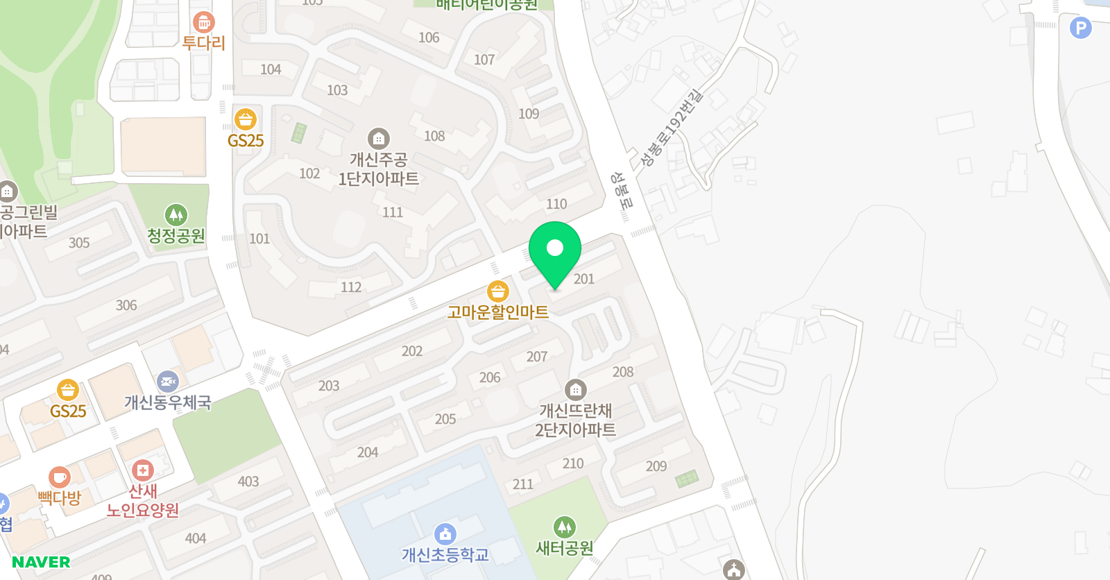 푸르넷 공부방 개신1호점 위치
