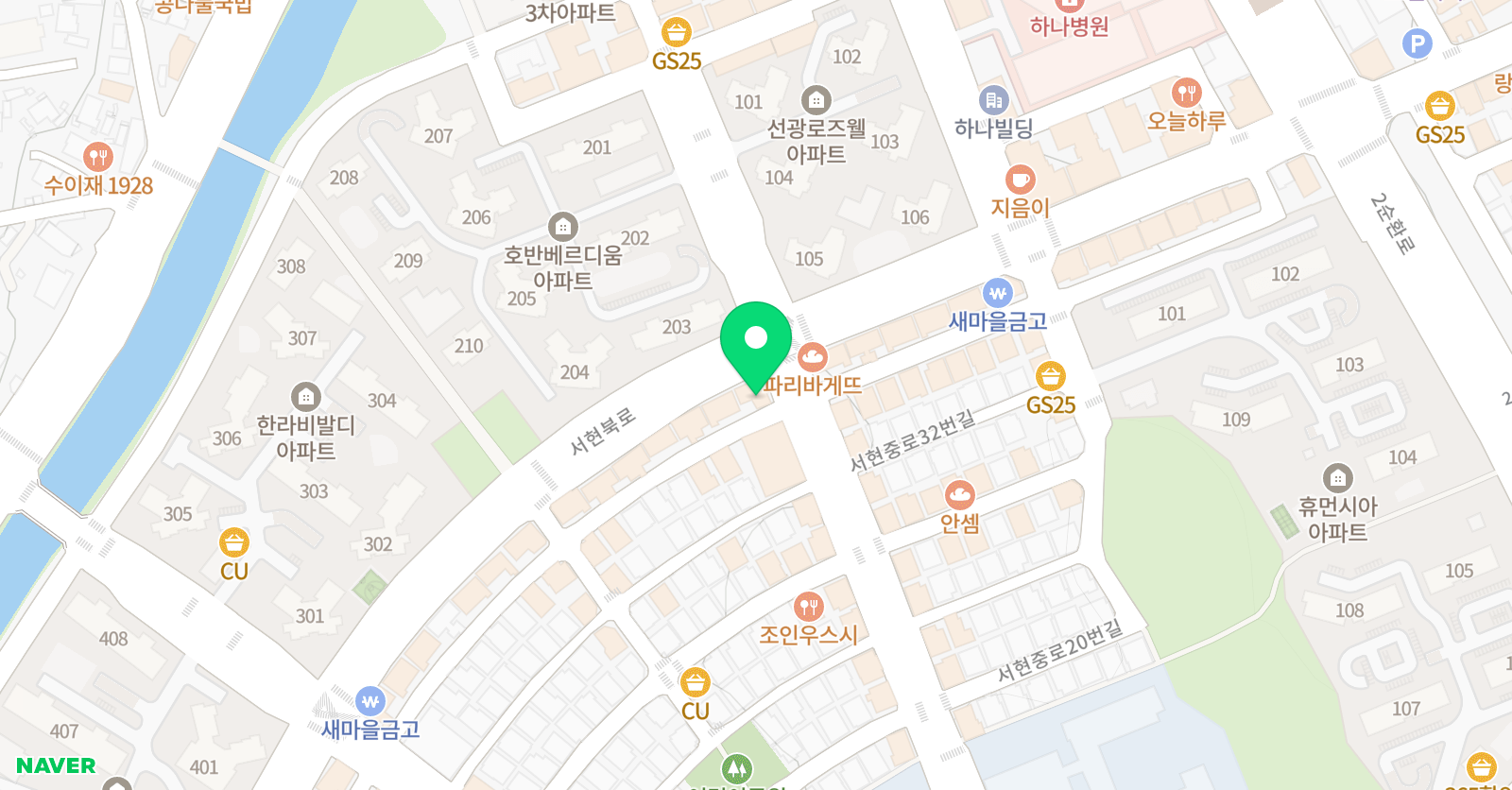 윤선생 영어숲 청주서현점 위치