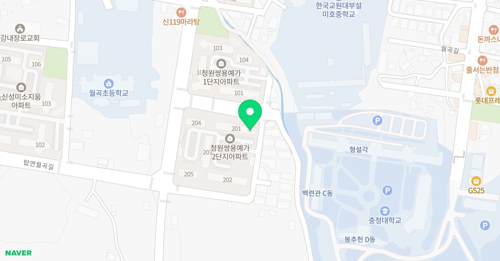 뮤엠 영어 강내월곡NEST 위치