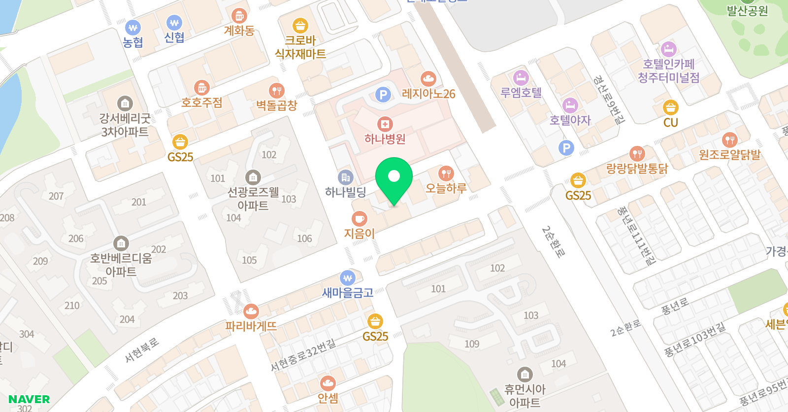 KMGYM 학원 위치