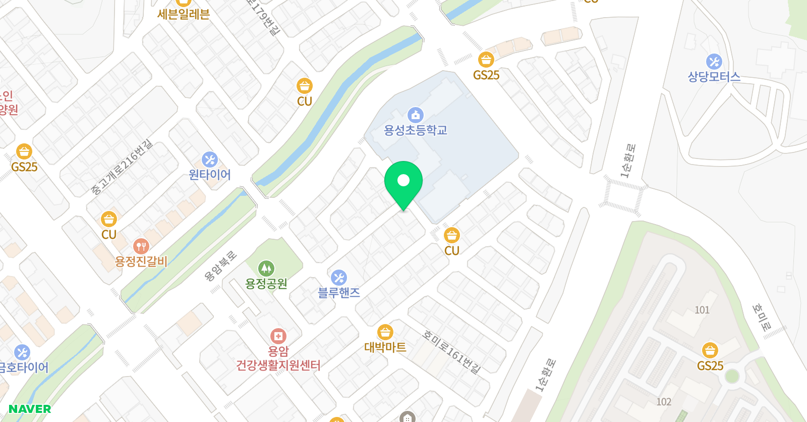 용성탑 초등전문학원 위치