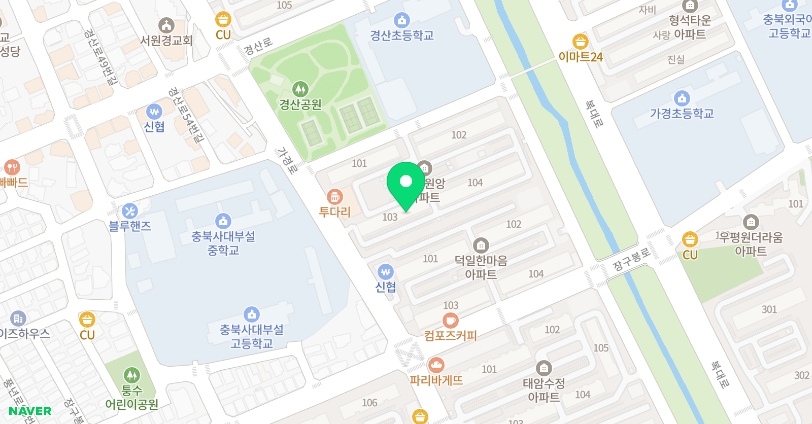 유니랭스 청주가경1 회화관 위치