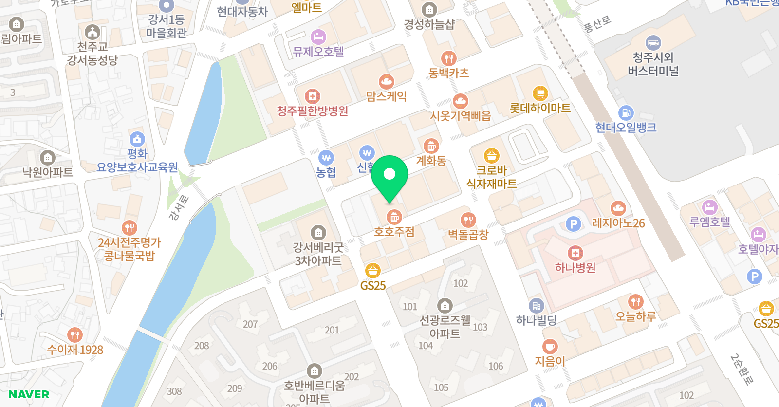 한우리독서토론논술 청주흥덕지부 위치