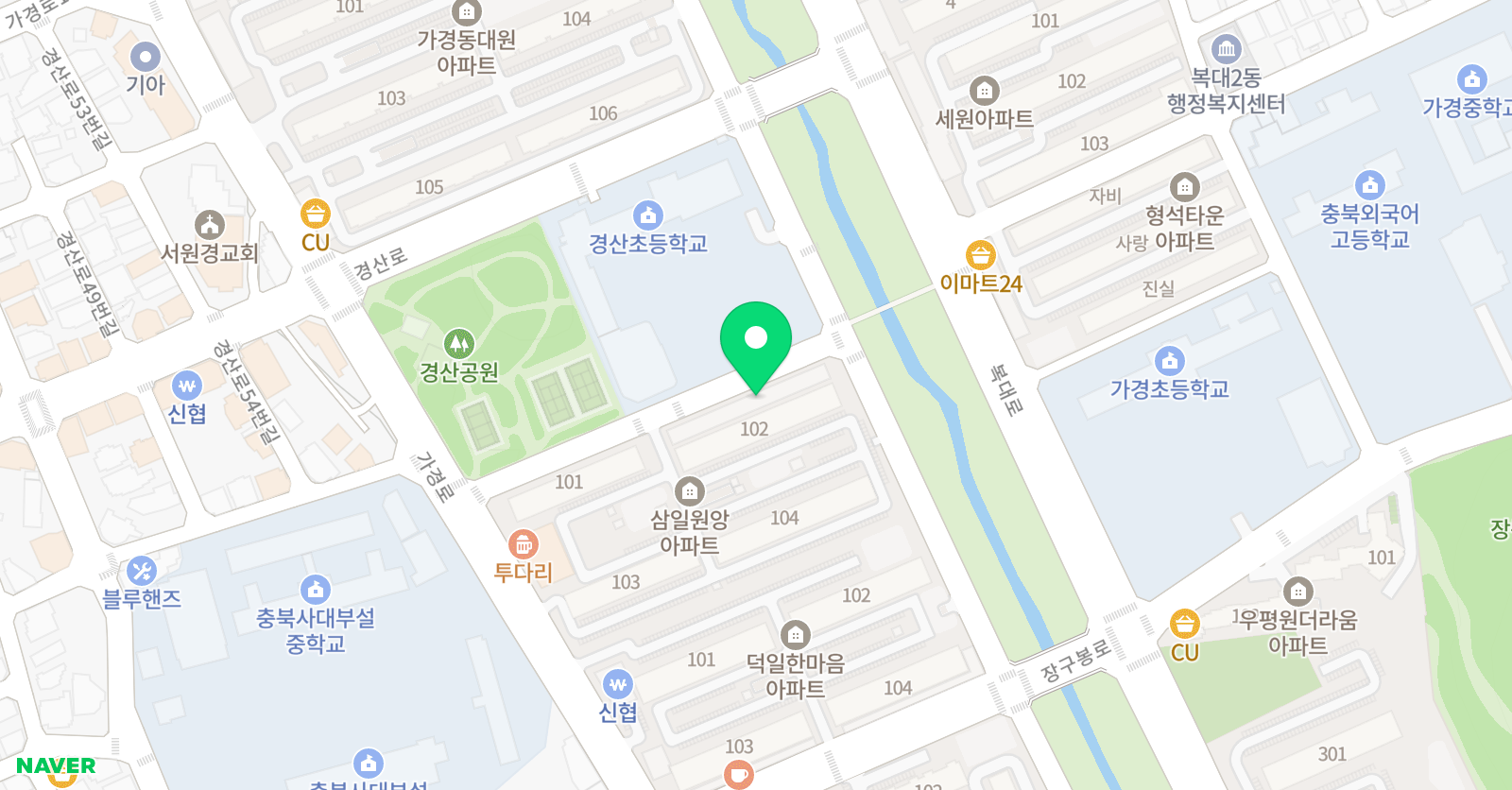 뮤엠영어 경산 영어교습소 위치