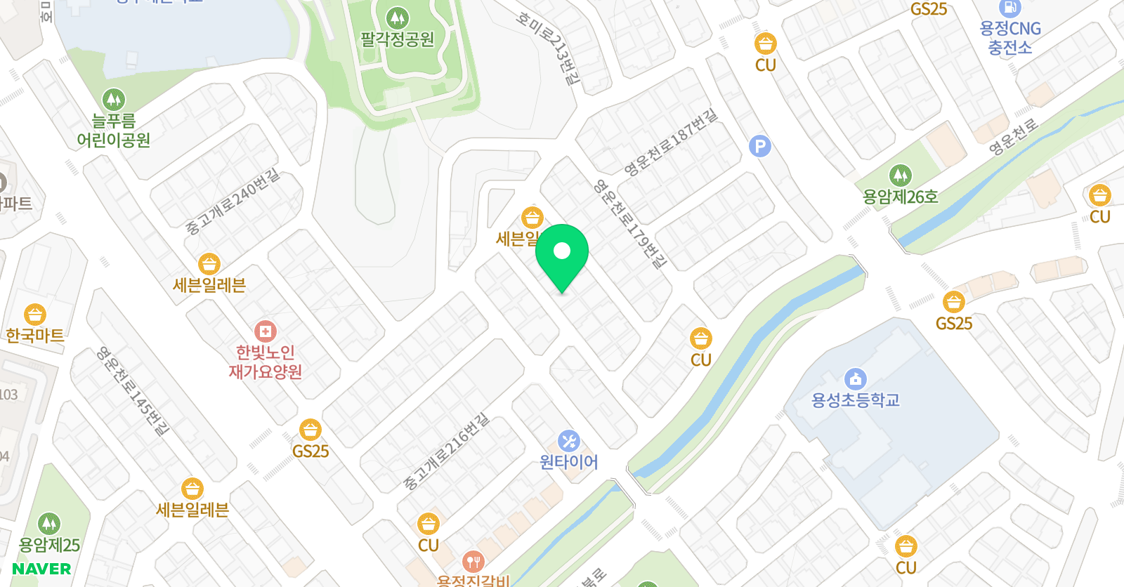 푸르넷 공부방 용성153점 위치