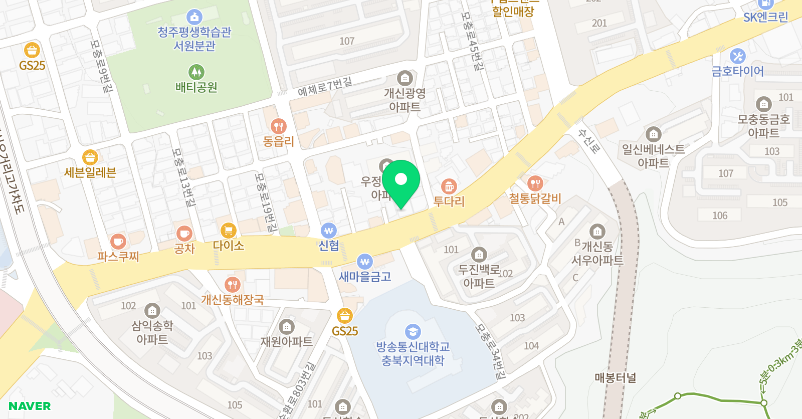 수 어학원 위치