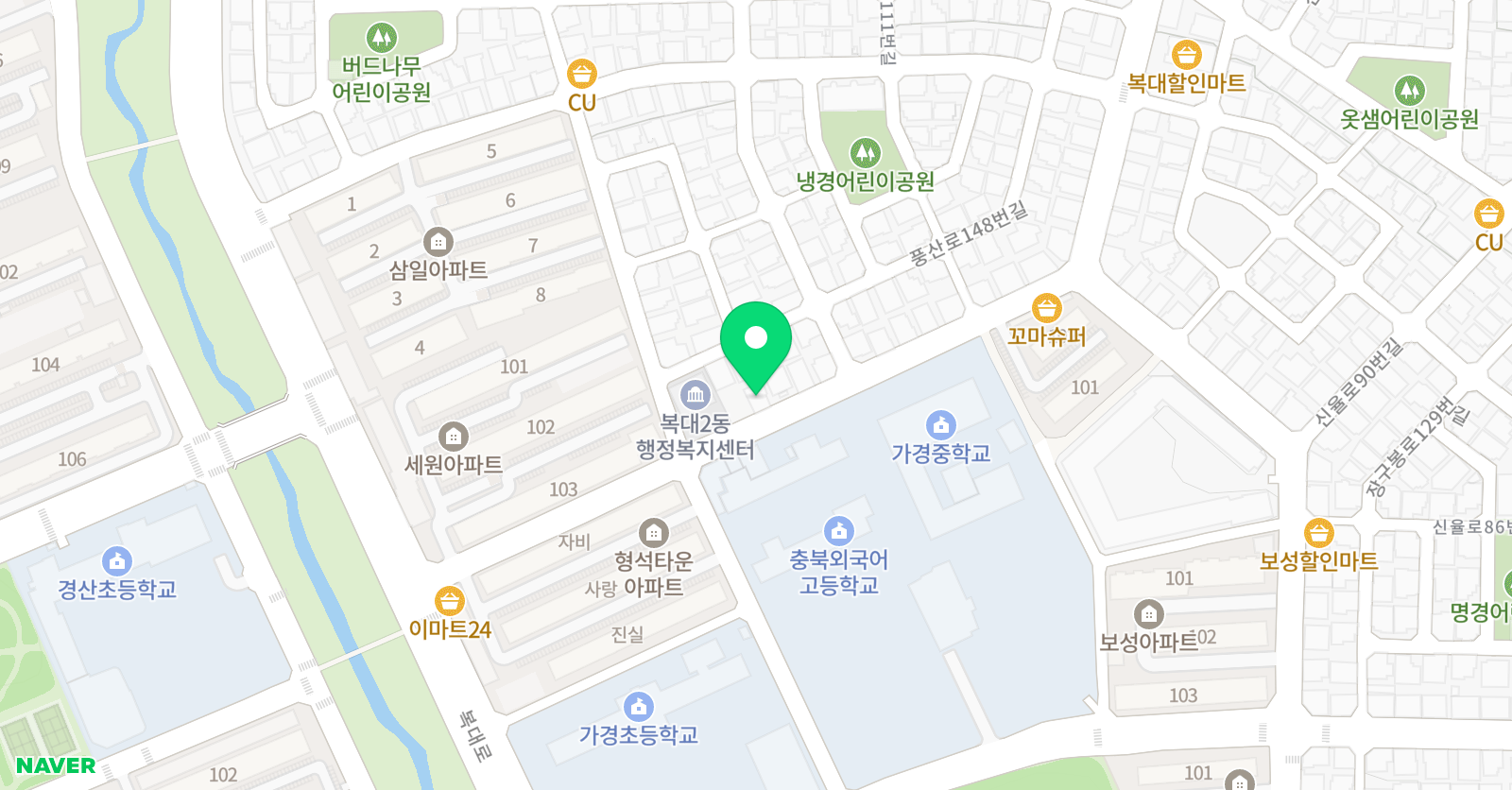 푸르넷 공부방 가경공부방 위치