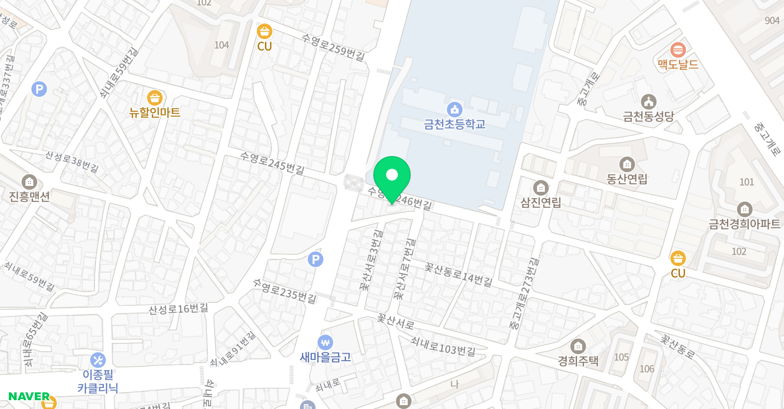 늘품 멘토르학원 위치