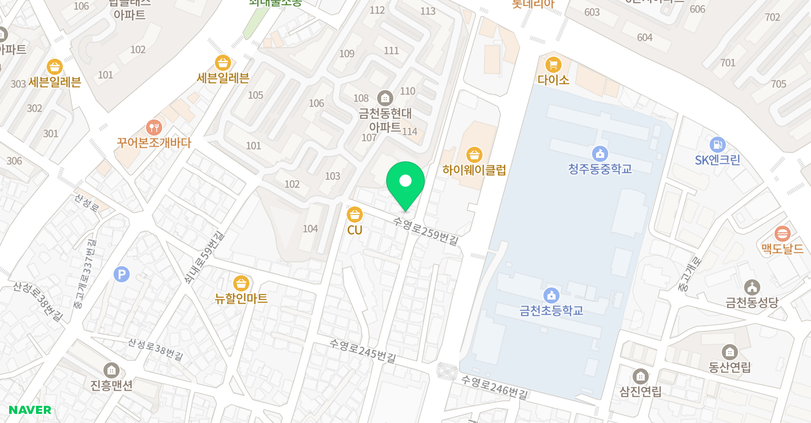 허브 영어교습소 위치