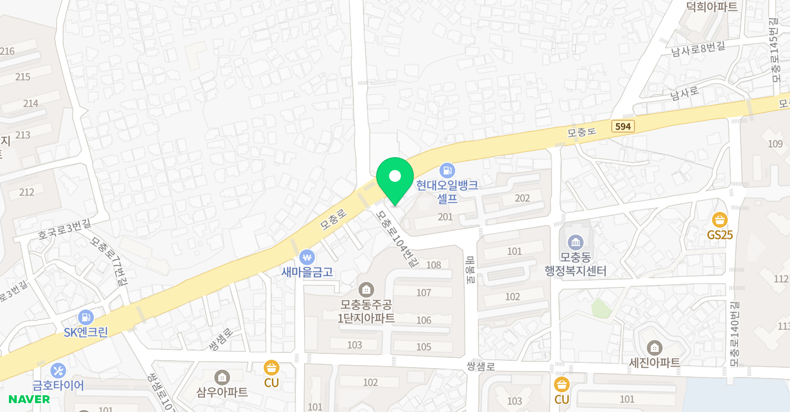 GNB 영어전문학원 모충캠퍼스 위치