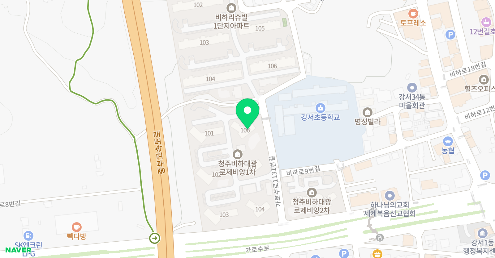 뮤엠 영어 강서대광NEST 위치