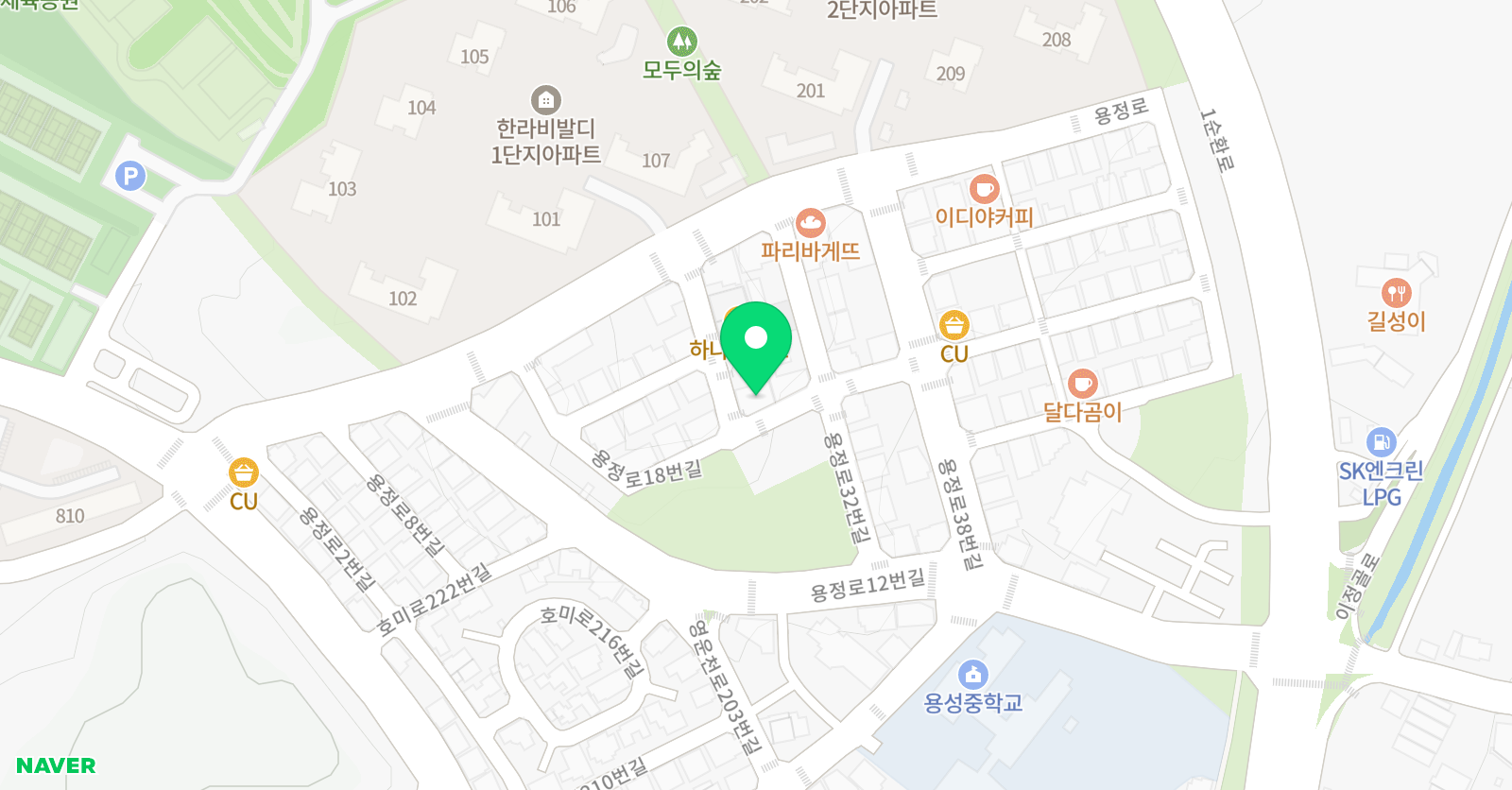 튼튼영어마스터클럽 청주용암점 위치