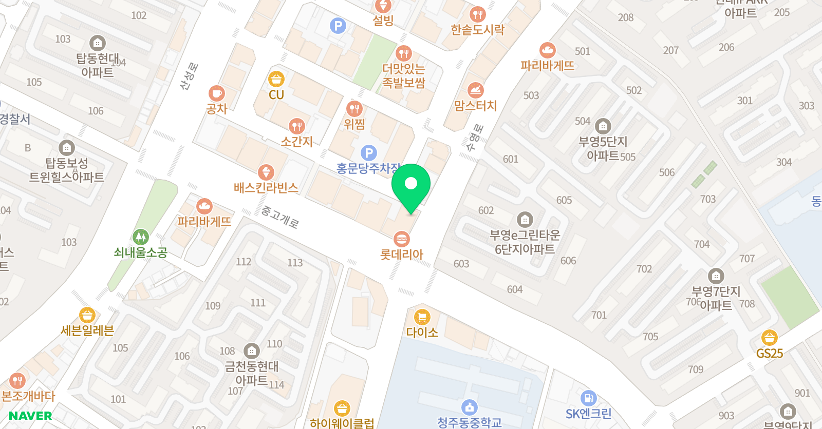 홍성민 수학학원 위치