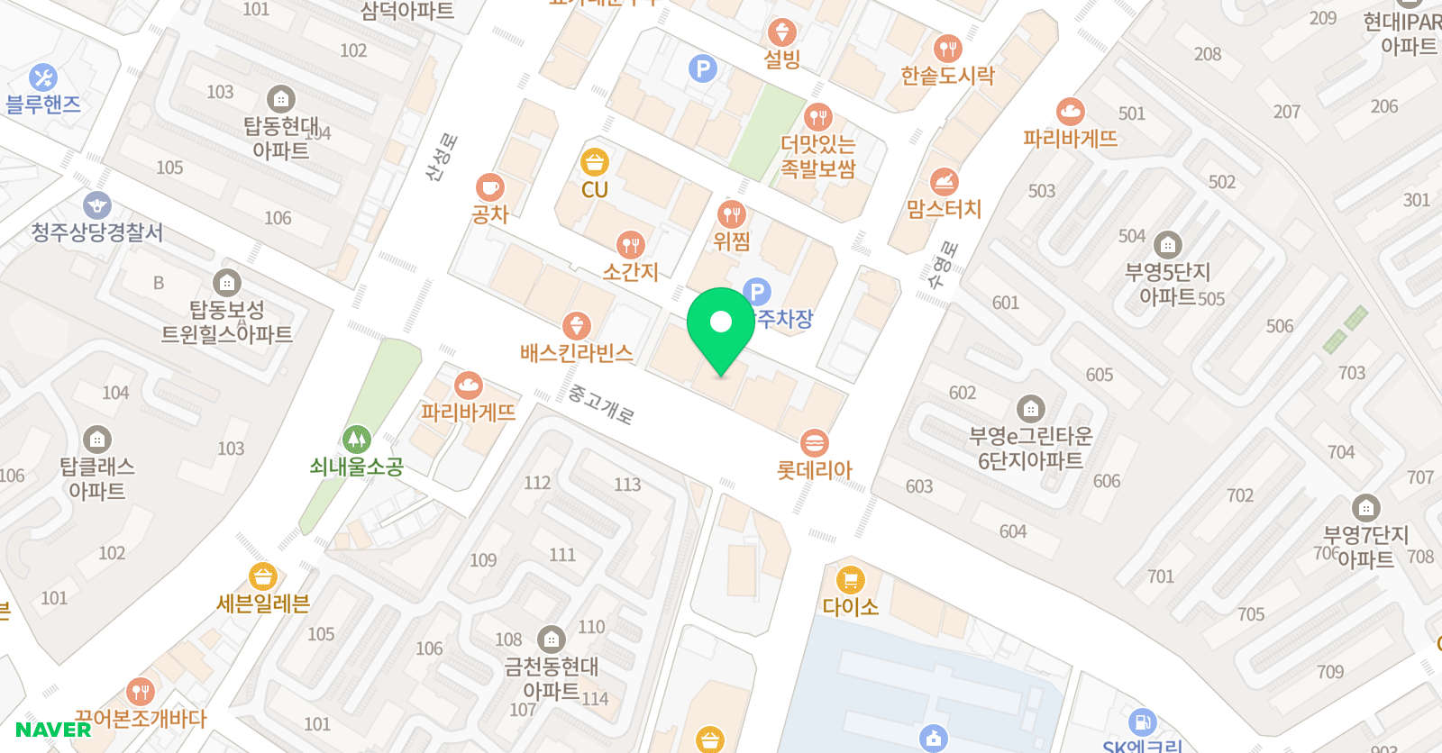 트리니티 영어수학과학 학원 위치