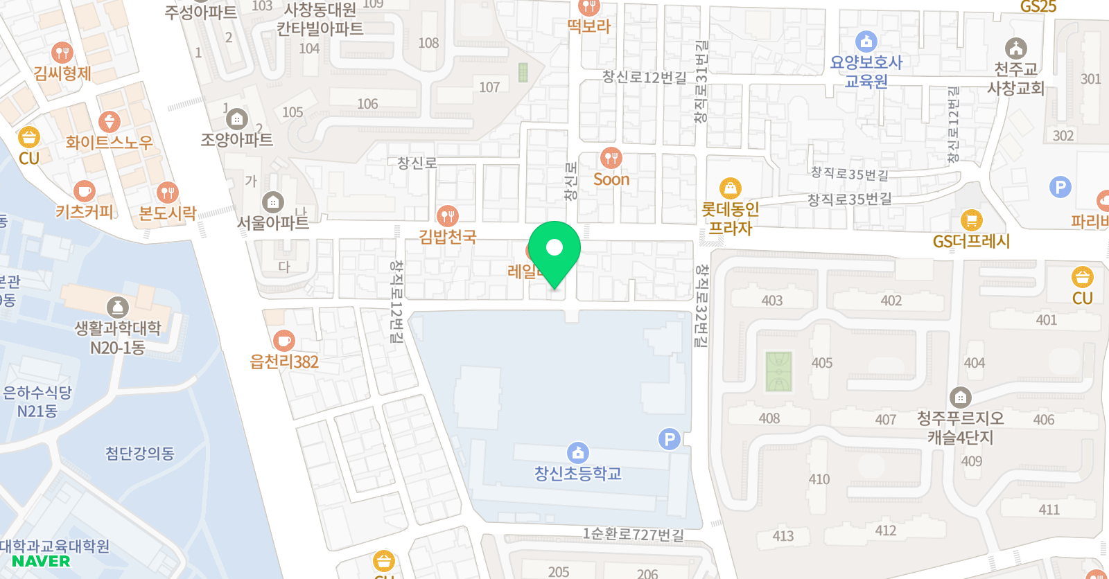 푸르넷 공부방 창신점 위치