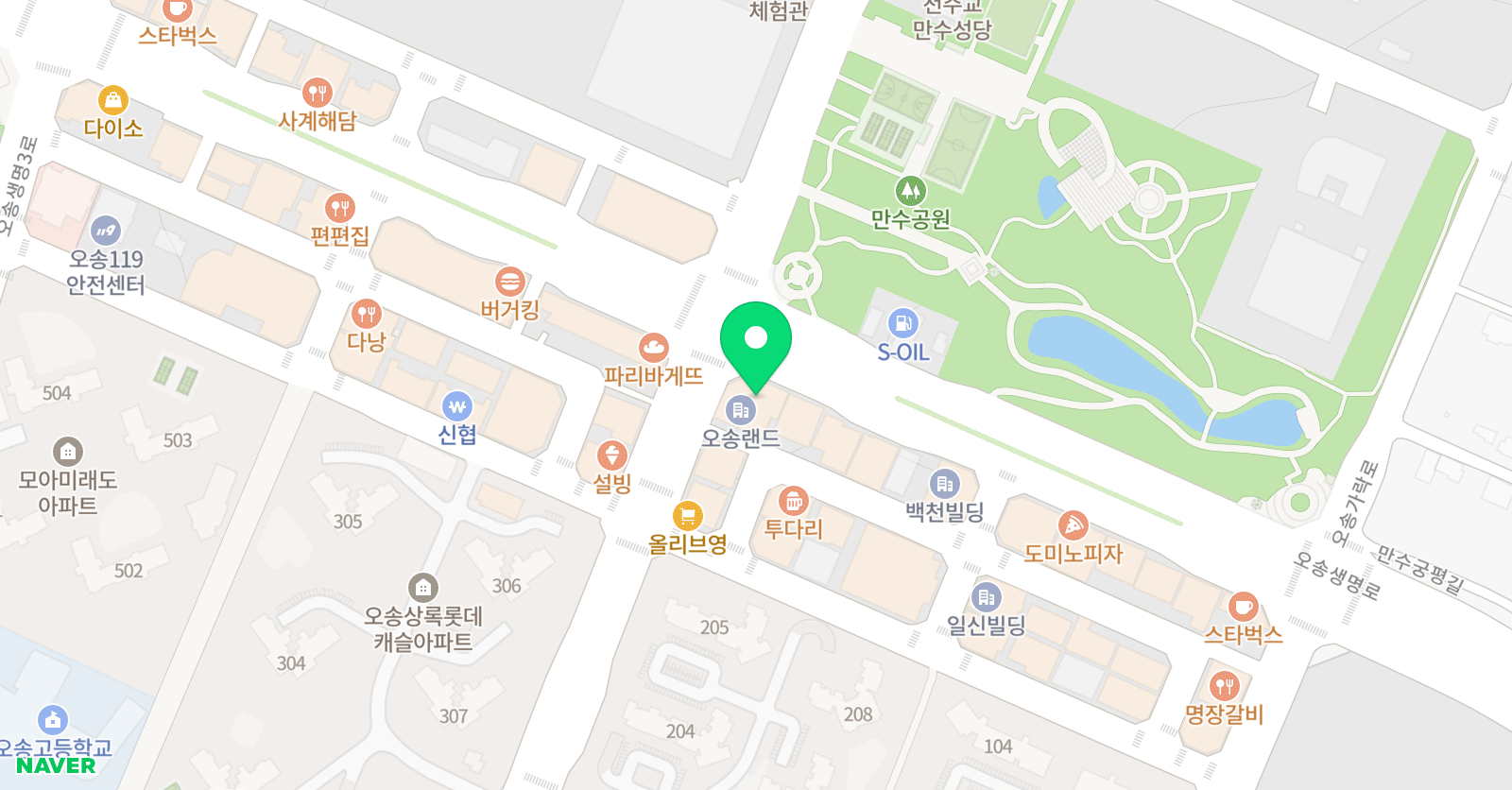 어린음악대 오송원 위치