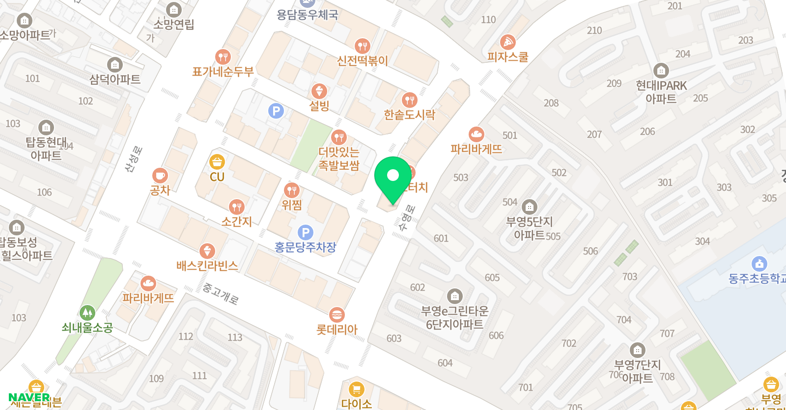 탑클랜 영어수학학원 위치