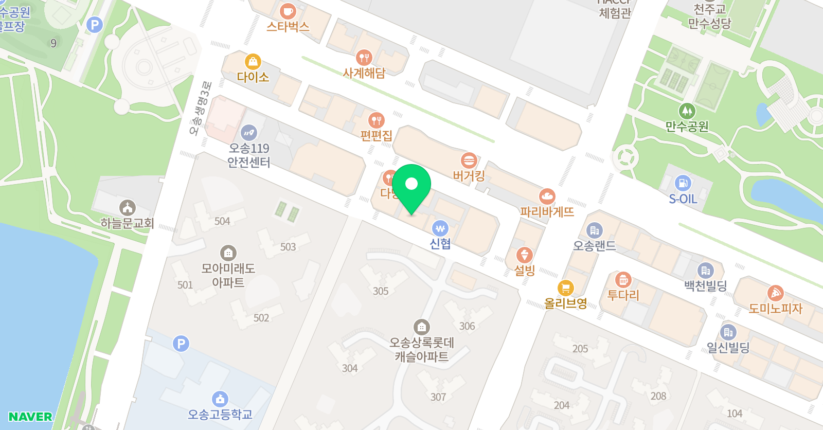 EiE 고려대 어학원 청주오송만수캠퍼스 위치
