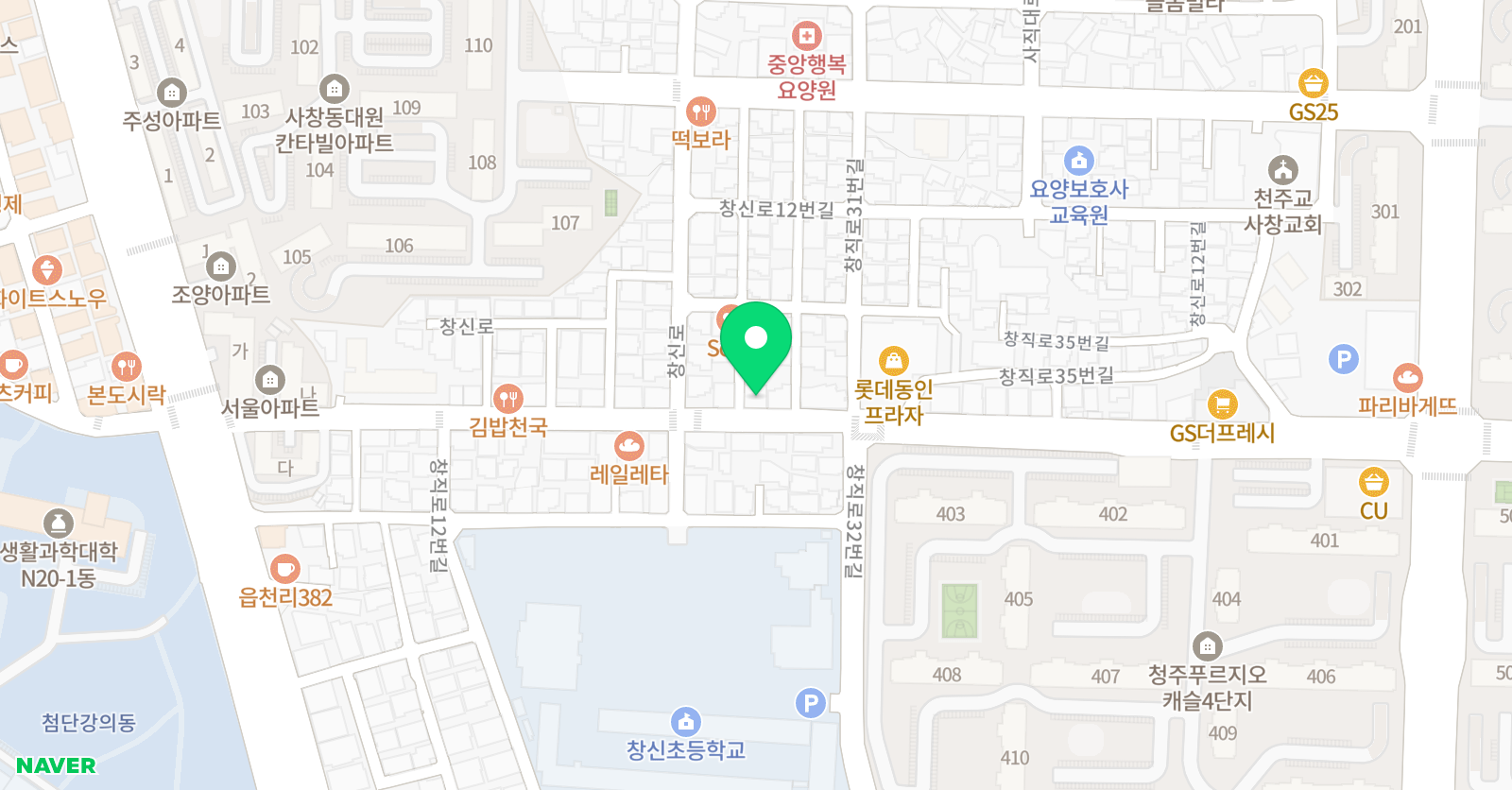금빛 수학학원 위치