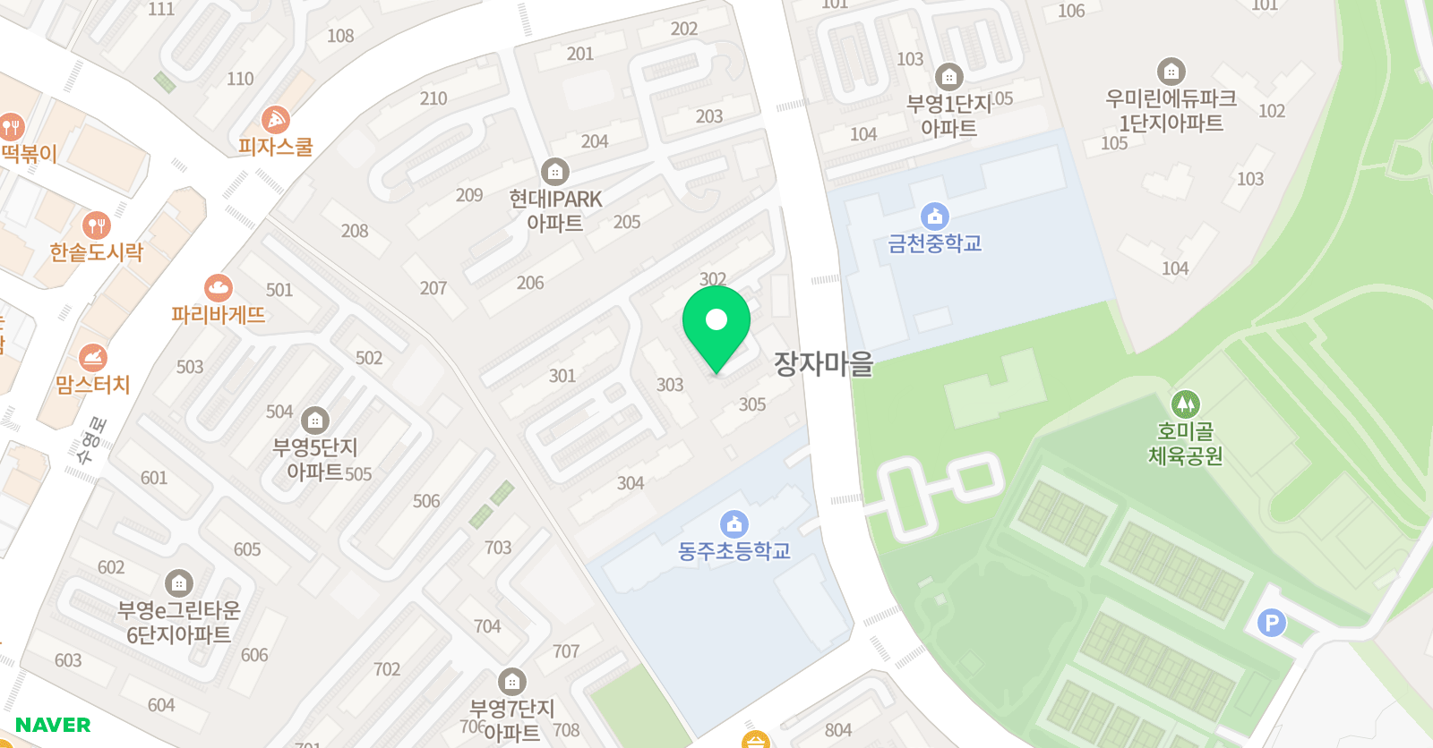 아소비 청주금천장자부영3단지점 위치