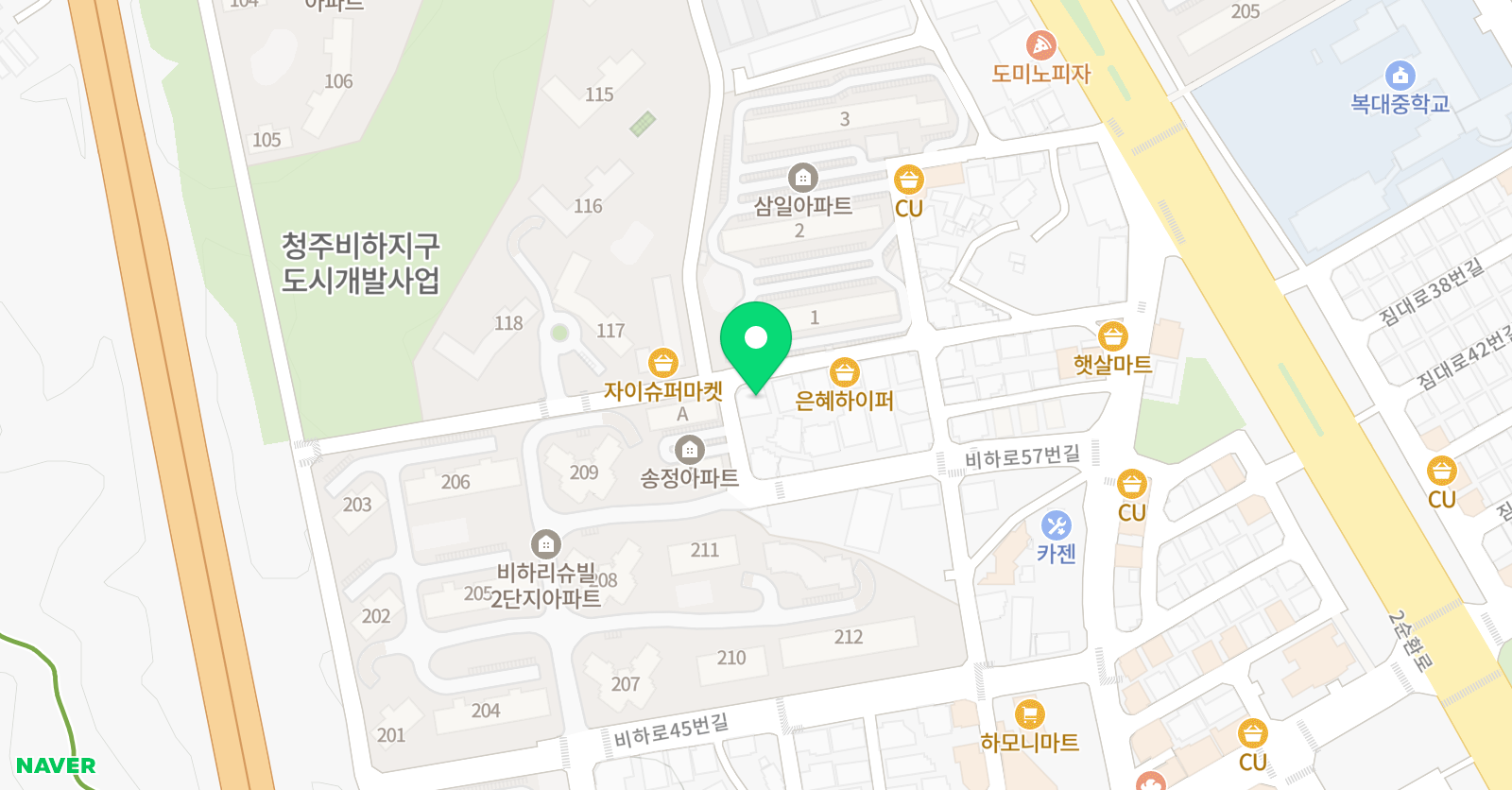 스마트해법영어 서청주자이교실 위치