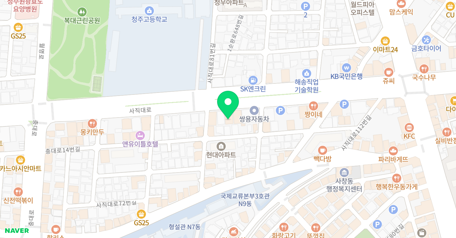 푸르넷 공부방 남청주지점 위치