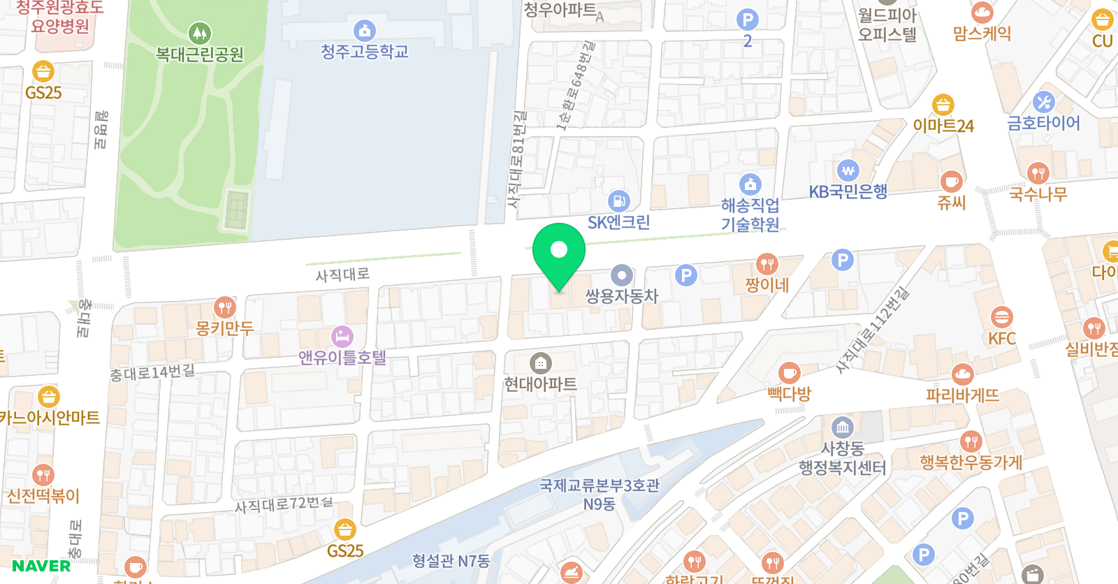 모델원 아카데미 청주지점 위치