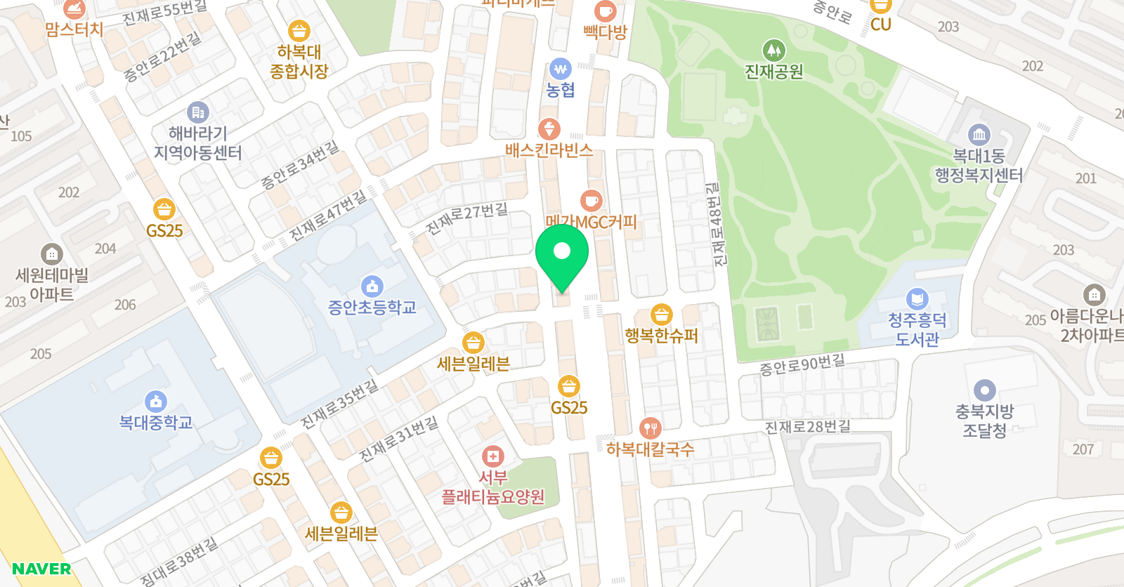 와와학습 학원 위치