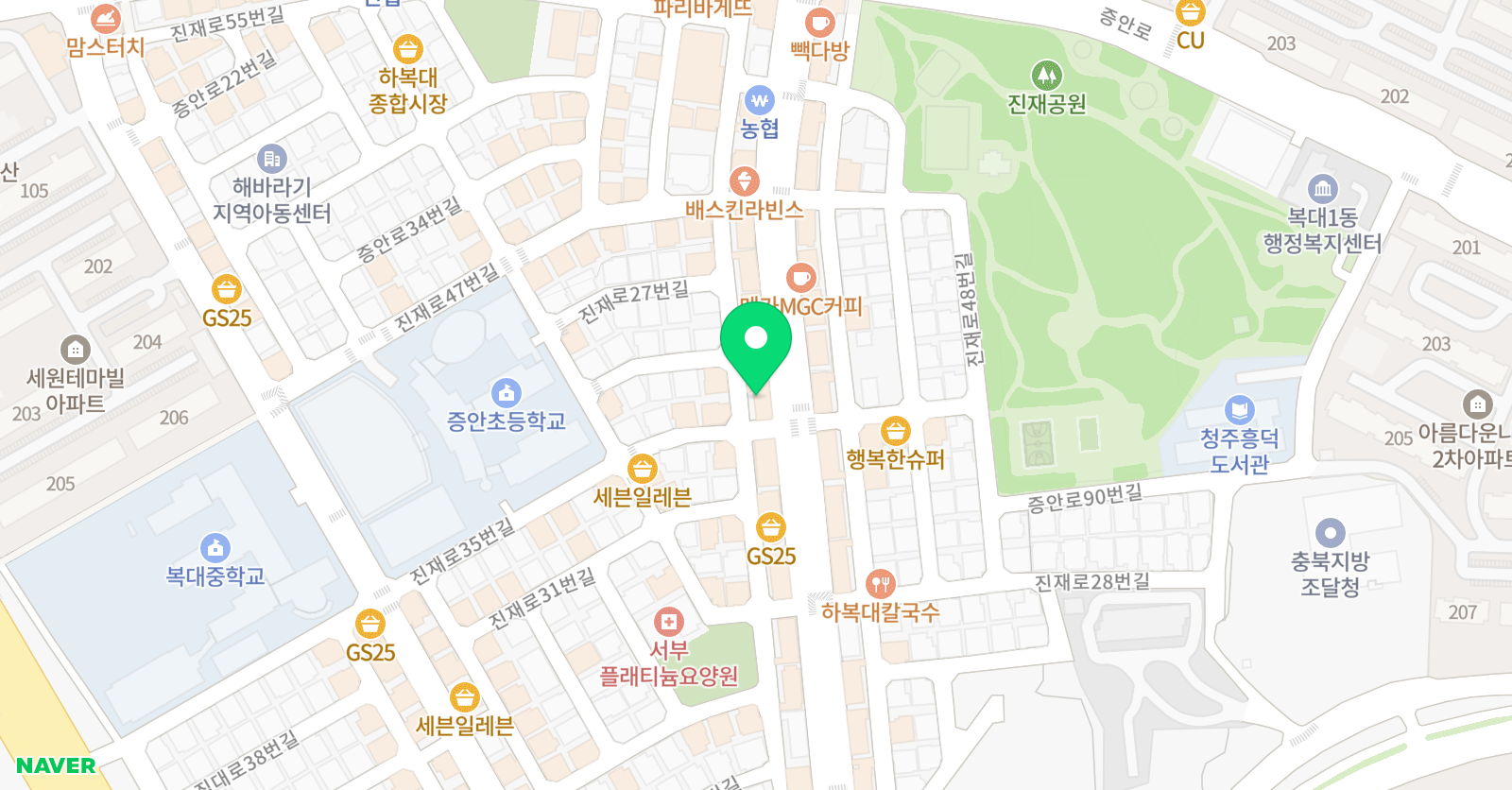 와와 학습코칭학원 복대점 위치