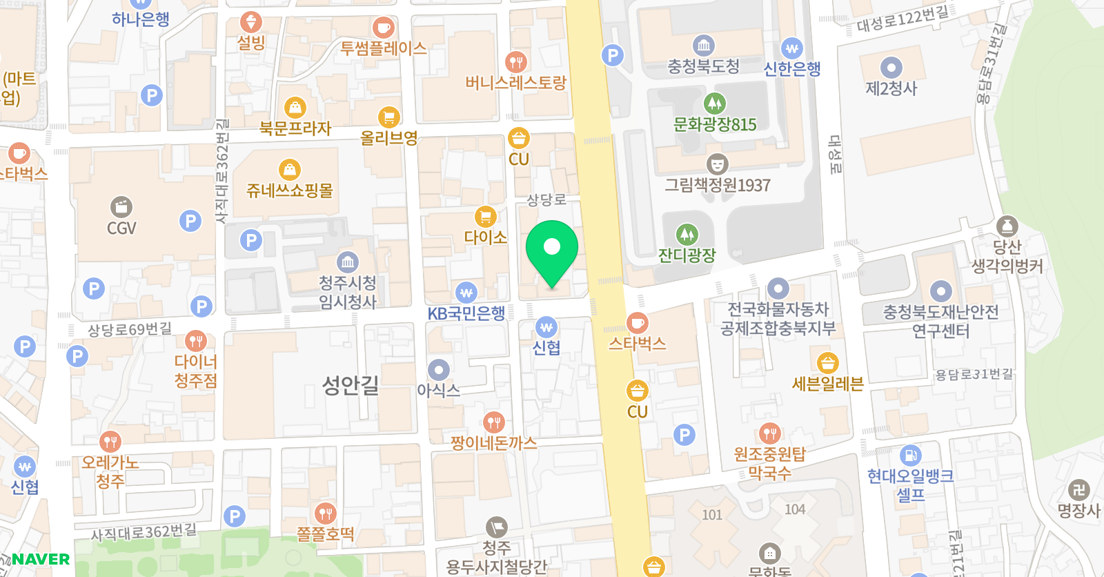 창조의아침 미술학원 청주캠퍼스 위치
