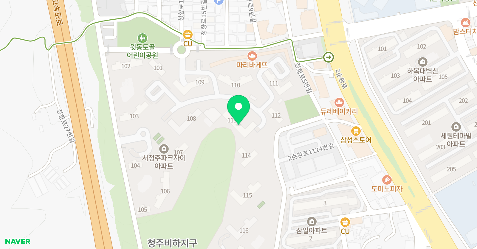 아소비 청주 비하자이점 위치
