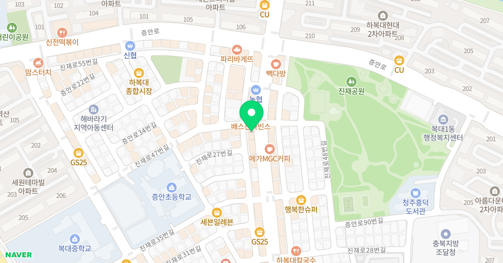 신성실 학원 위치