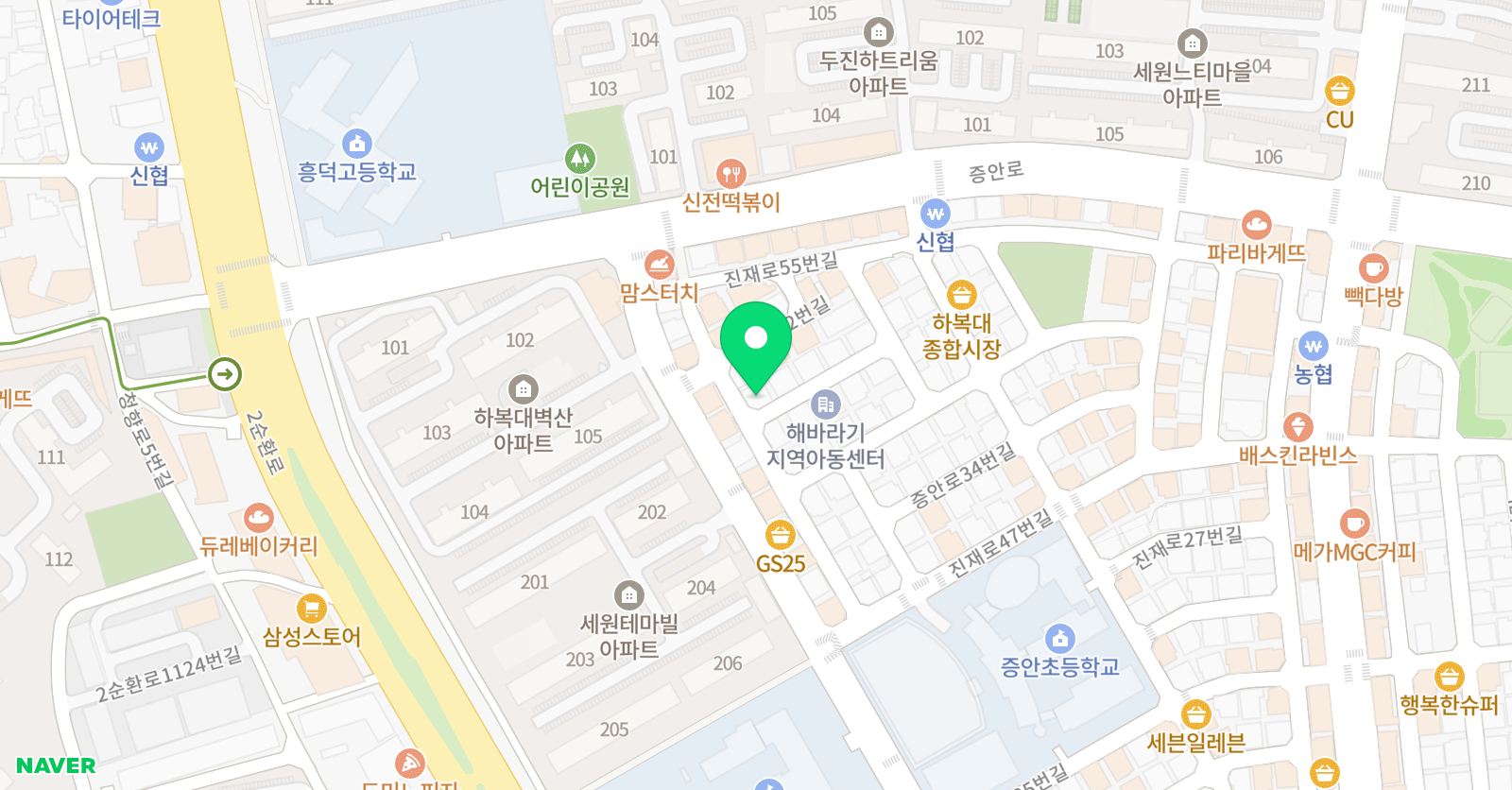 복대탑클래스 학원 위치
