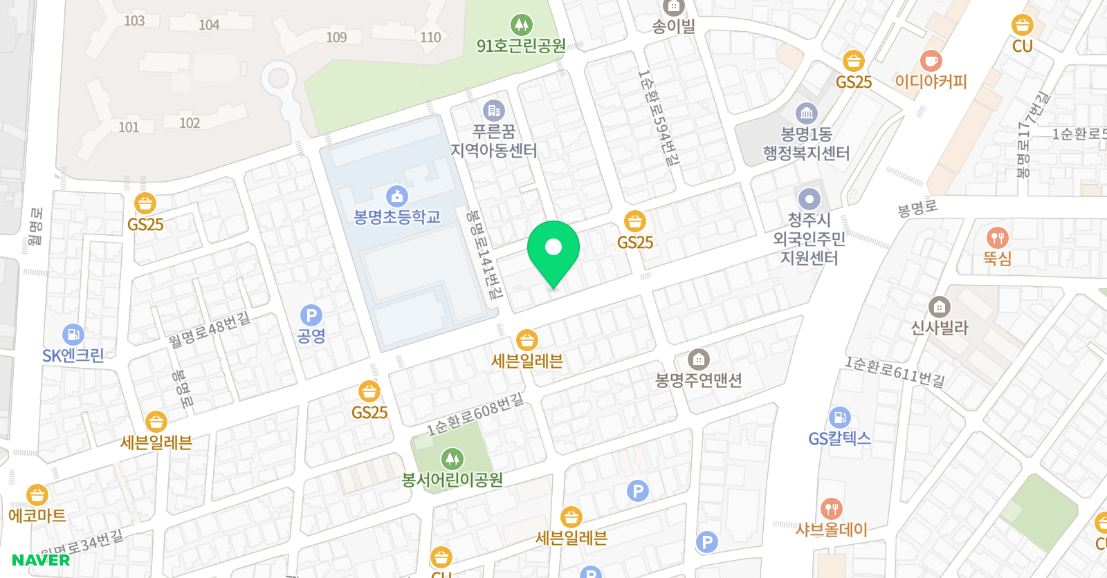 팔레트레시피미술학원 위치