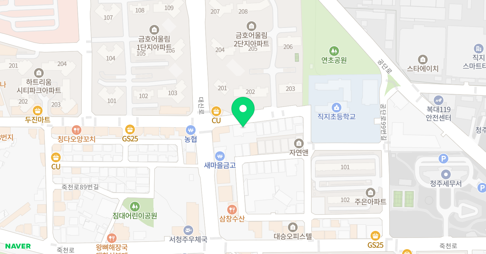 대치동 입시학원 청주캠퍼스 위치