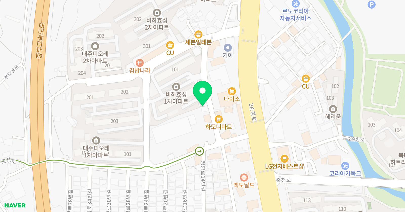 탑팀 합기도키즈짐 위치