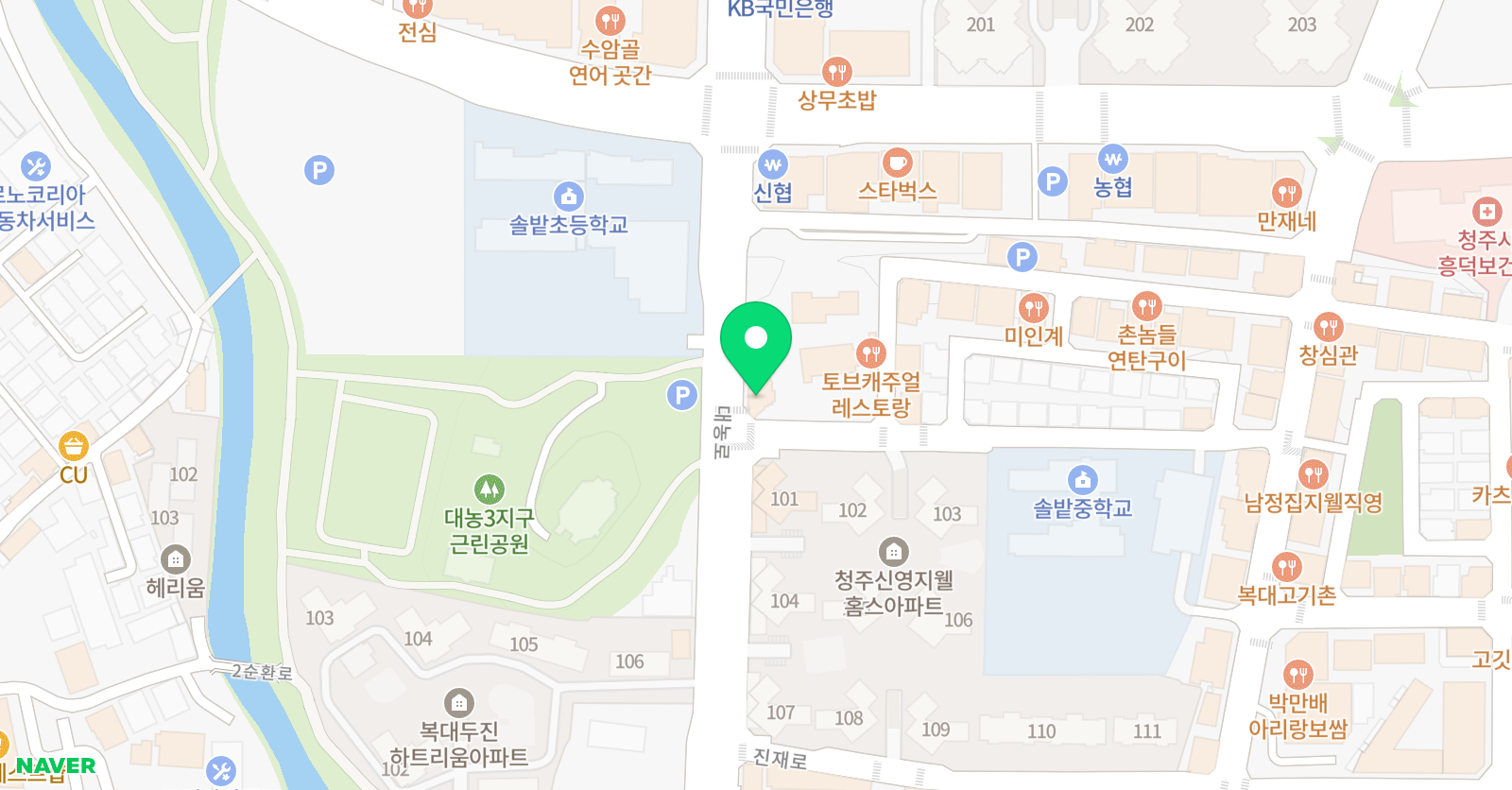 EiE고려대 어학원 청주복대캠퍼스 위치