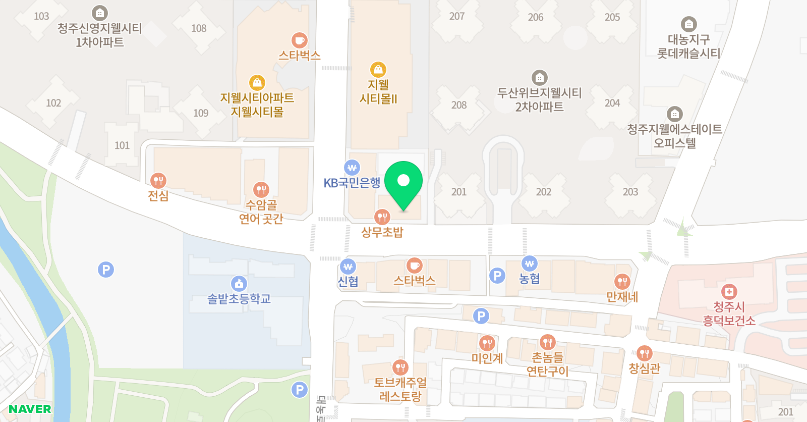 아소비 학원 청주지웰 위치