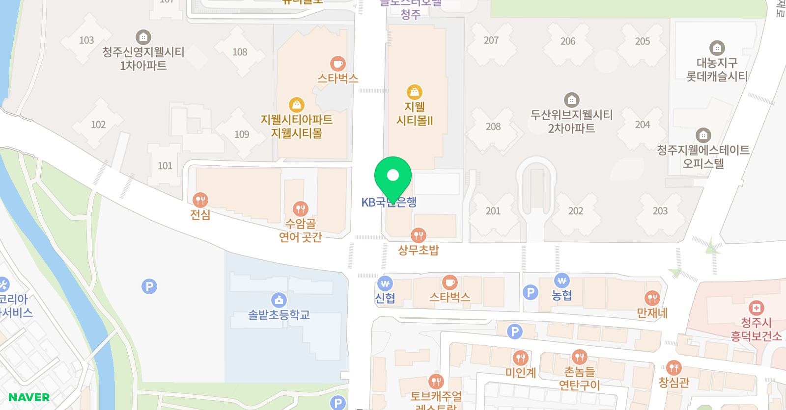 이챕터스 지웰시티점 위치