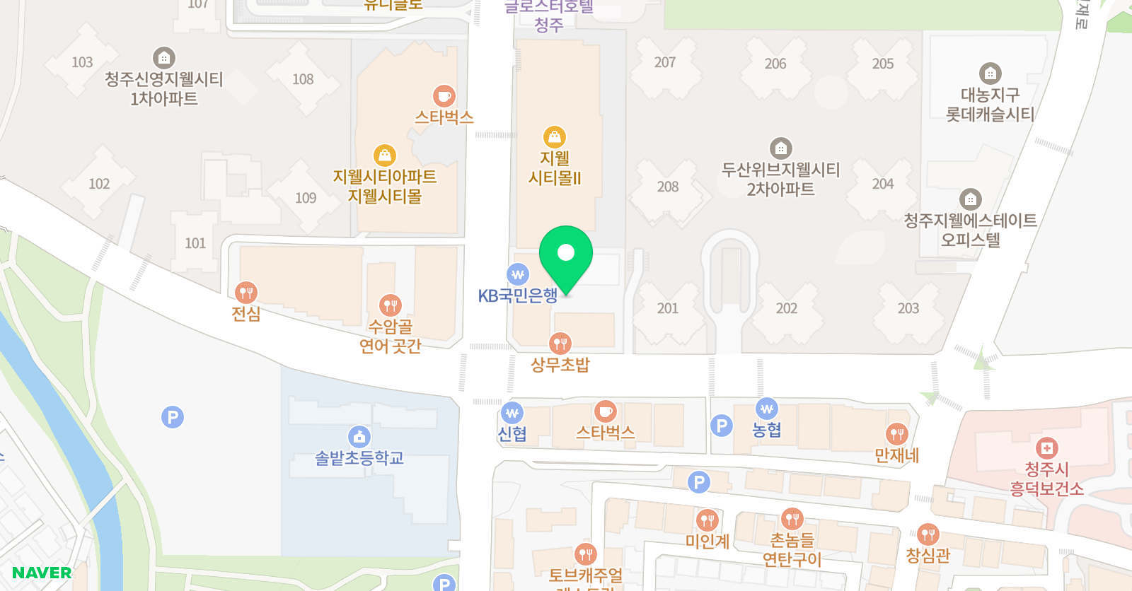 와이키즈 서청주센터 위치