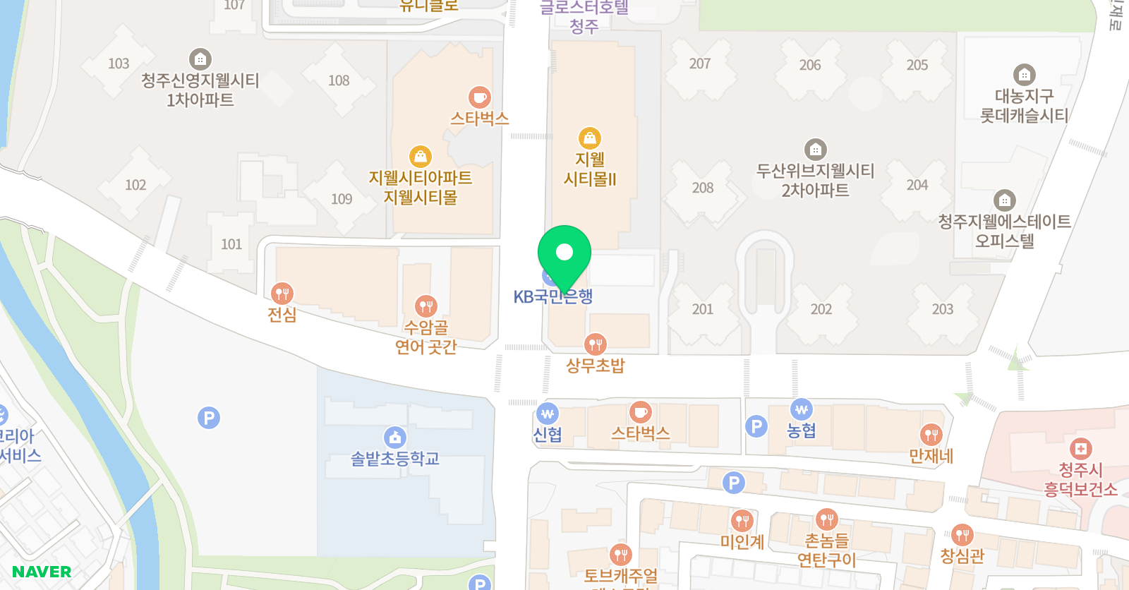 정상 어학원 서청주분원 위치