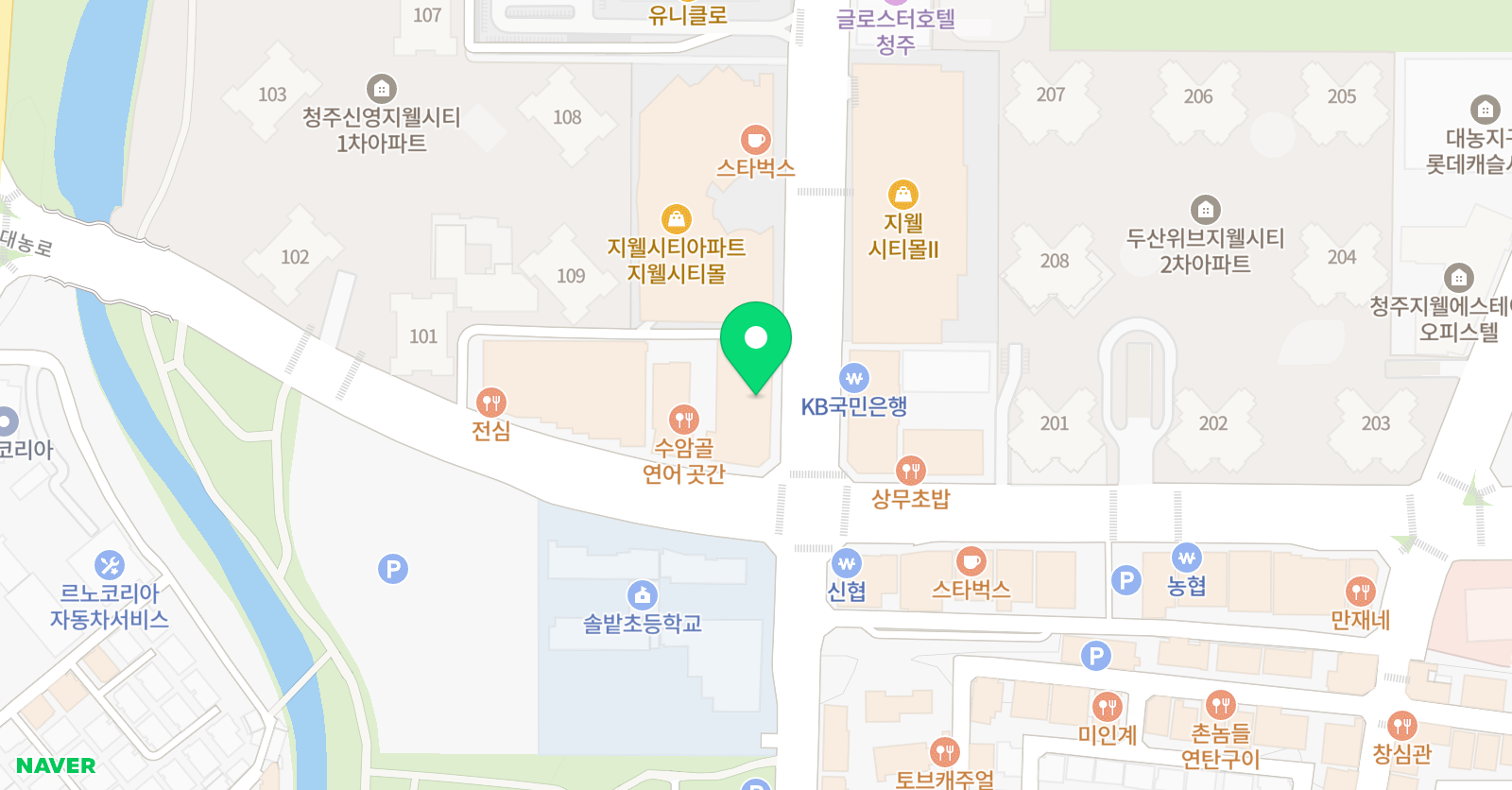 리드인 에반이즈 사고력학원 지웰시티센터 위치