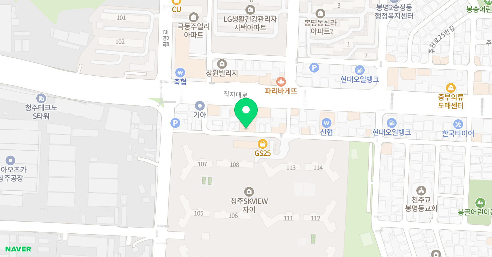 스마트해법영어 봉명자이학원 위치