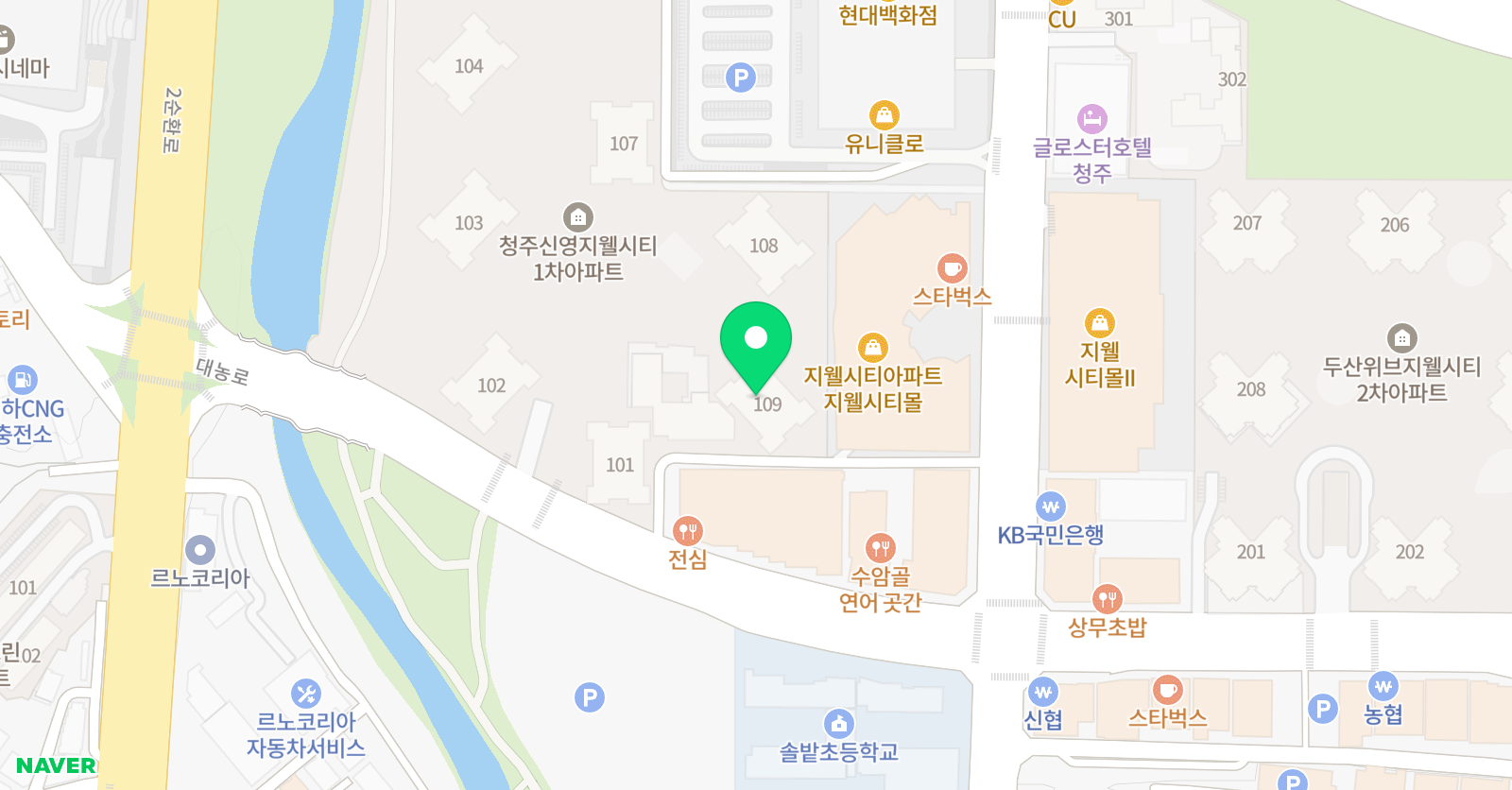 우미수학 지웰1차점 위치